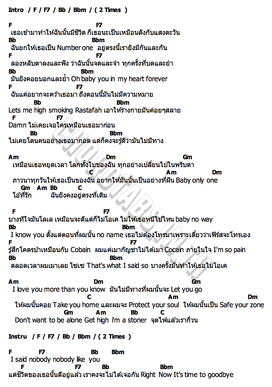คอร์ด 1 in my Heart 1ST