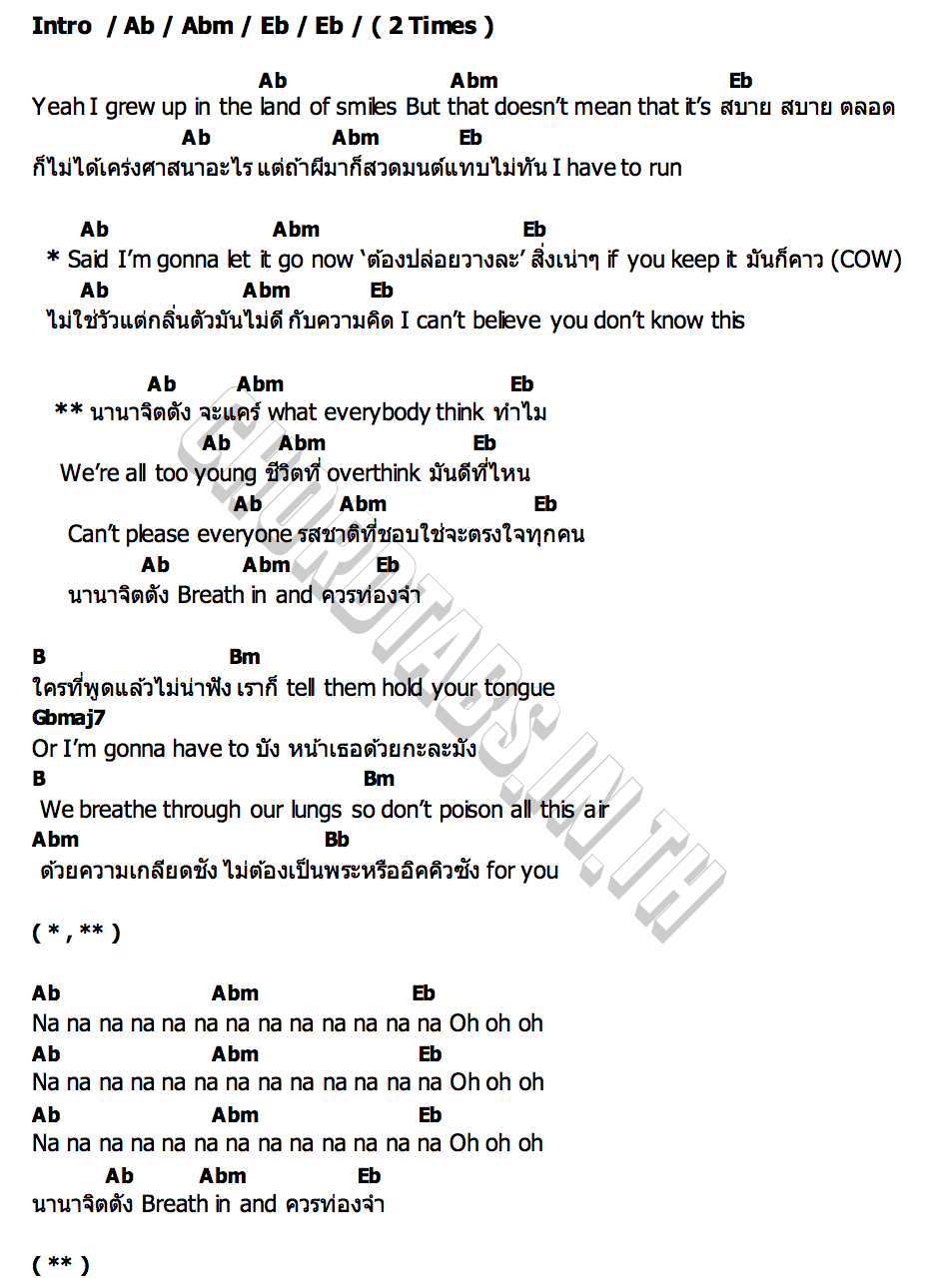 คอร์ด นานาจิตตัง (to each their own) Cupnoodle
