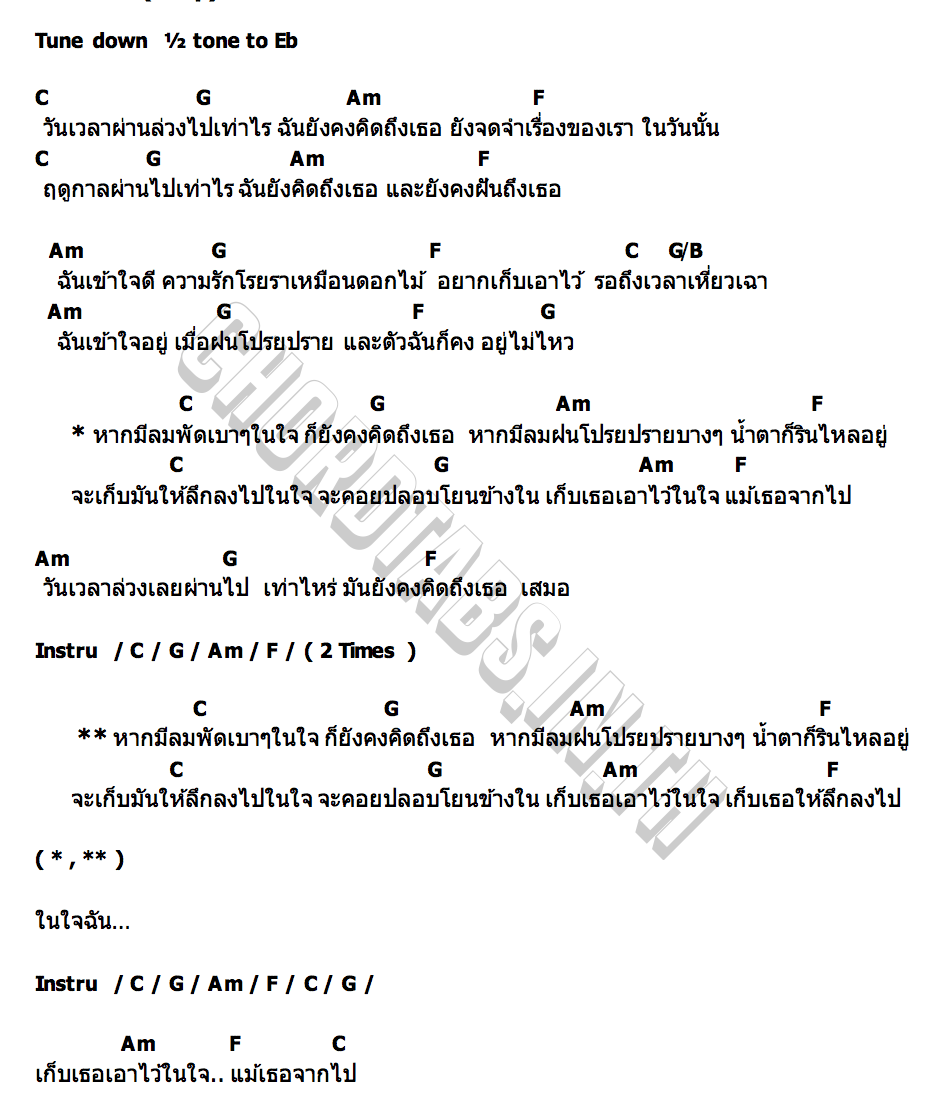คอร์ด เก็บเธอไว้ (keep) Mr พระจันทร์