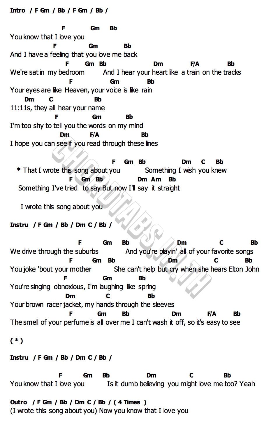 คอร์ด This Song Conan Gray