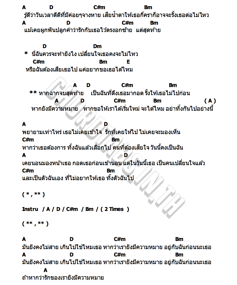 คอร์ด หากยังมีความหมาย Nixeen9