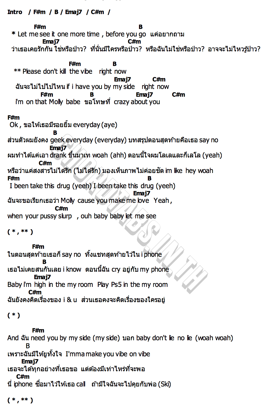 คอร์ด M0LLY BAB3 (Every day) S3XSK1