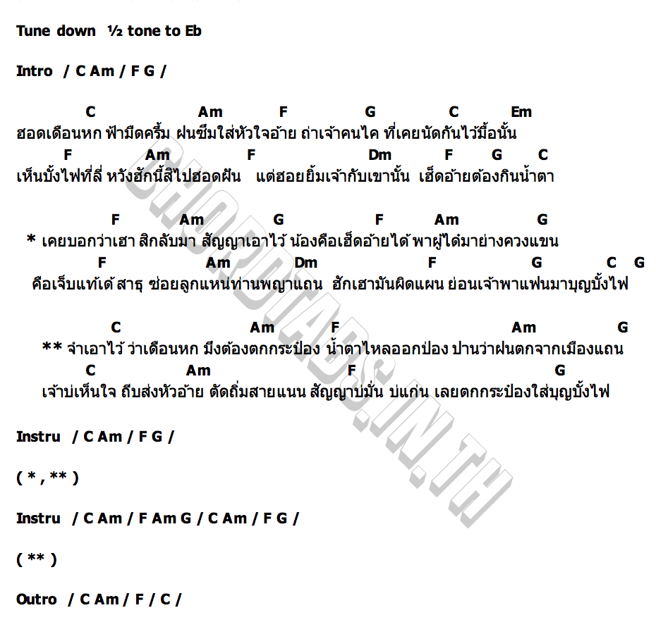 คอร์ด เดือนหก...ตกกระป๋อง แบงค์ โบ๊ะบ๊ะ