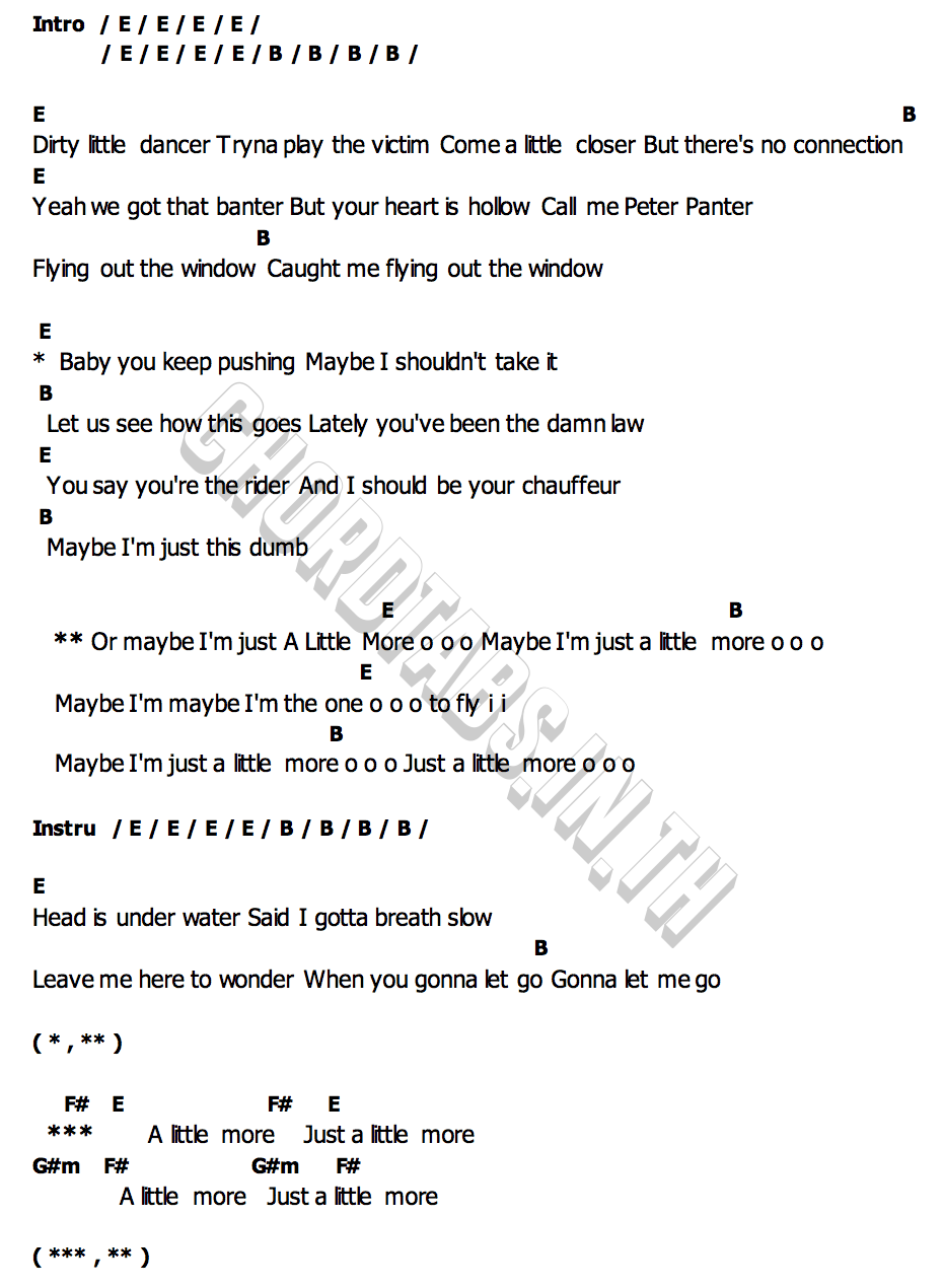 คอร์ด A Little More James Alyn