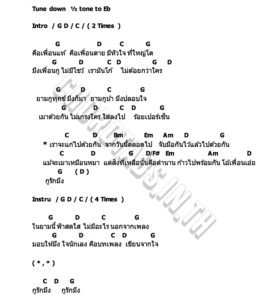 คอร์ด กูรักมึง SEK LOSO
