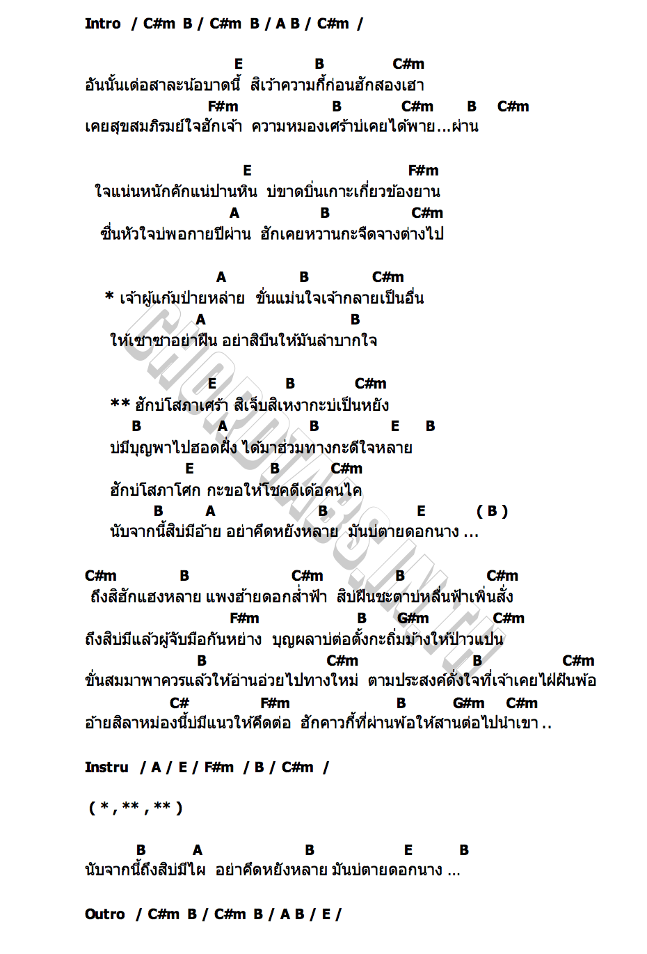 คอร์ด บ่โสภาฮัก ธีร์ ทีเร็กซ์