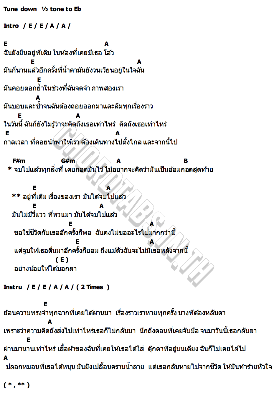 คอร์ด มันได้จบไปแล้ว IYU