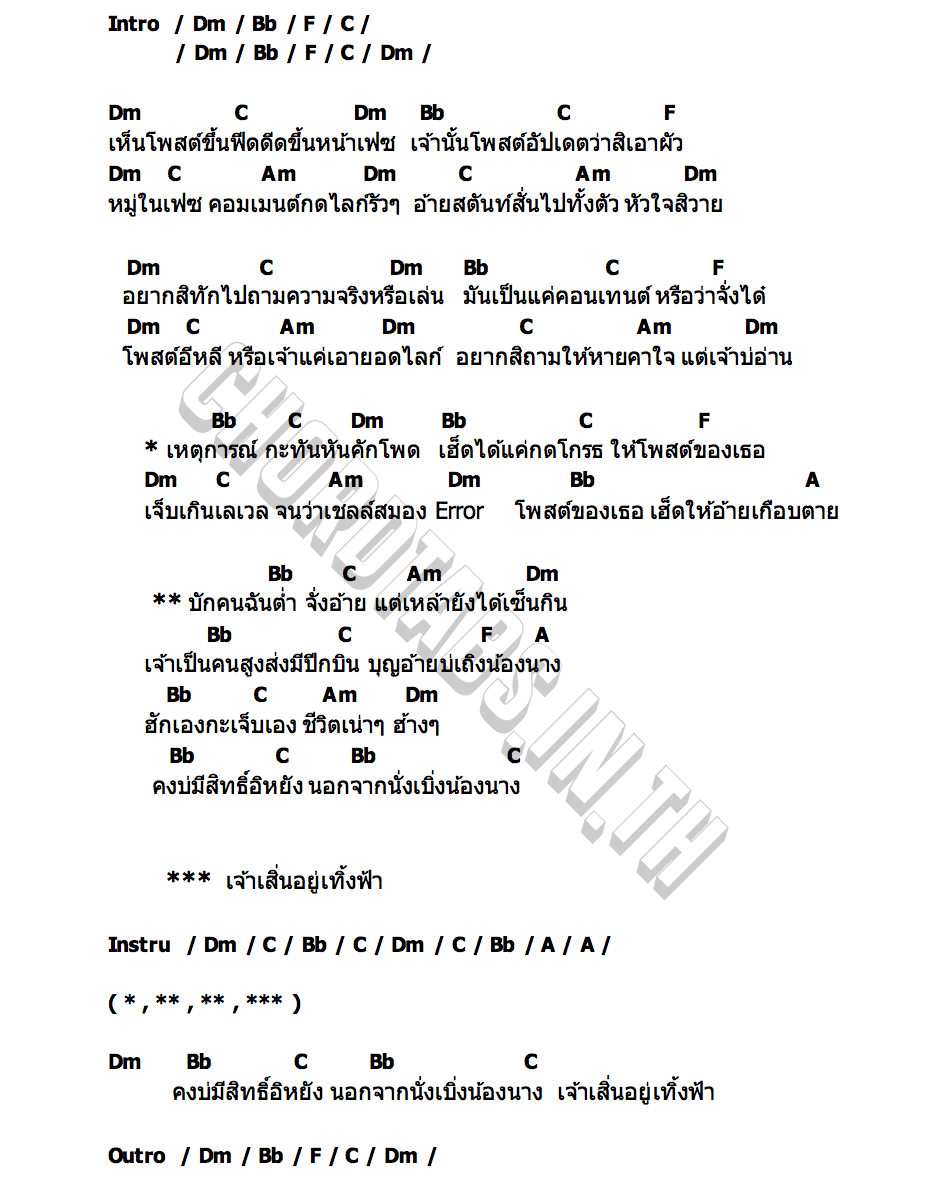 คอร์ด เจ็บเกินเลเวล เอ็กซ์ ศุภกฤต