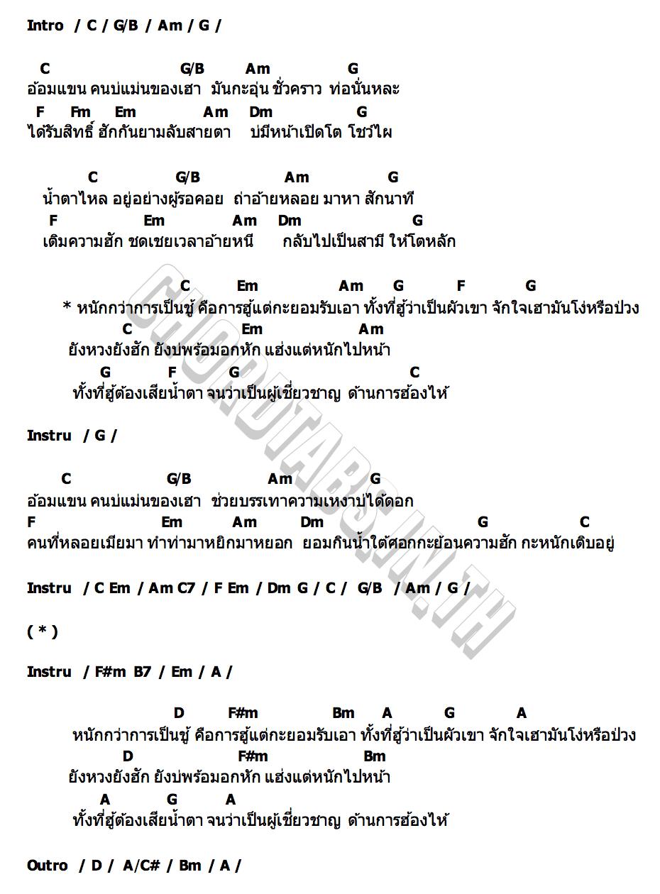 คอร์ด คนบ่แม่นของเฮา ฮันนี่ นิชาดา