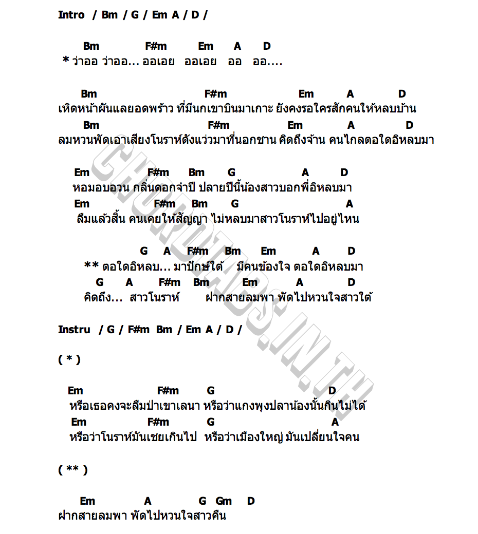 คอร์ด ลมหวน เจ ทองอินทร์