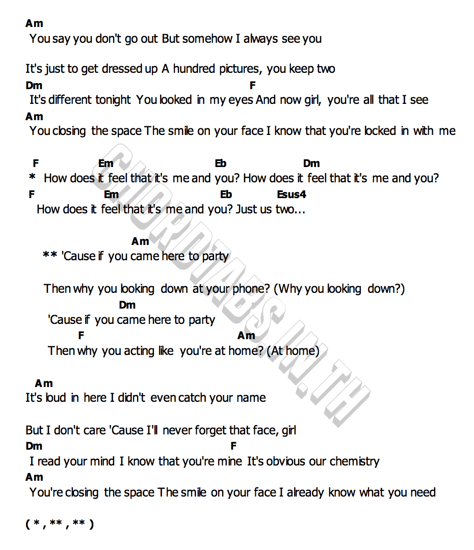 คอร์ด HOW DOES IT FEEL The Kid LAROI