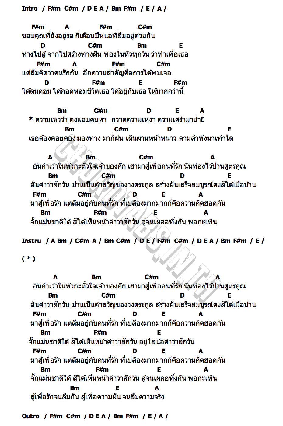 คอร์ด รักจนลืม เสถียร ทำมือ x เพชร คฑาวุธ
