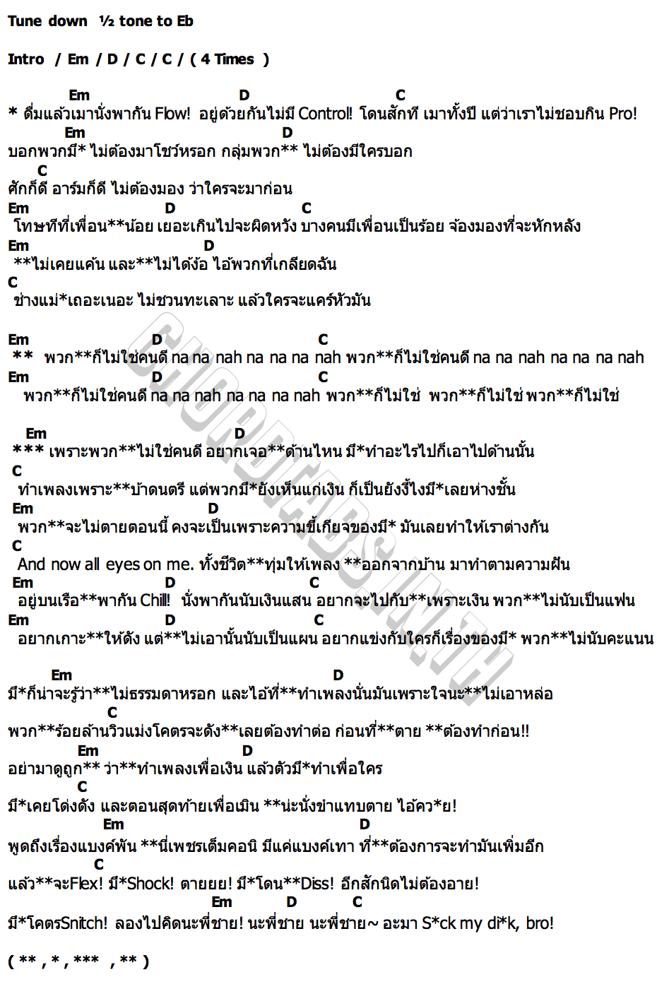 คอร์ด ONE HUNDRED PERCENT (100) KRK
