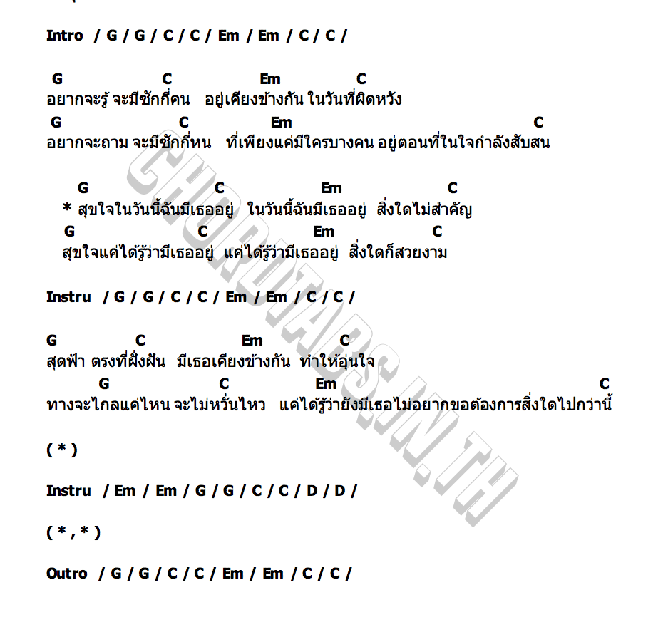 คอร์ด วันสุขใจ ฮันเตอร์