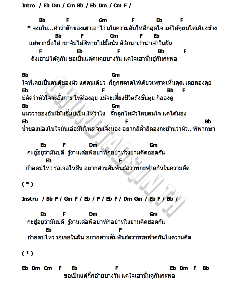 คอร์ด ฝากเพลงถึงกิ๊ก ฐา ขนิษ