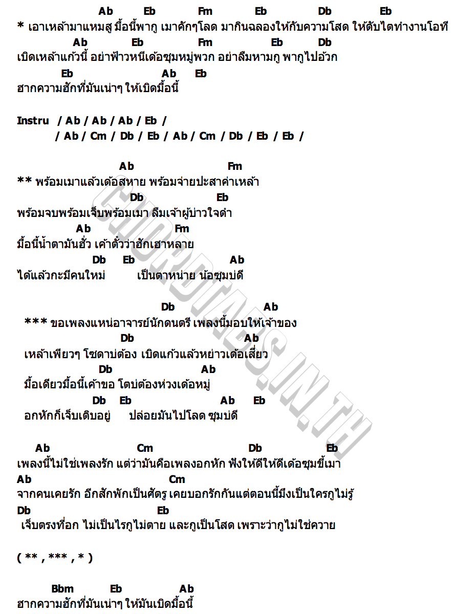 คอร์ด ซุมบ่ดี หมิว ศิริประภา