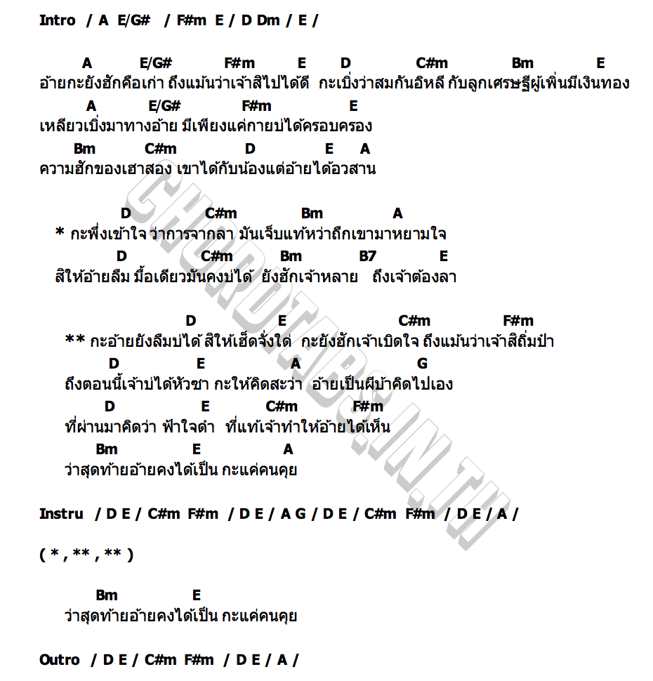 คอร์ด อวสาน มอส จารุภัทร