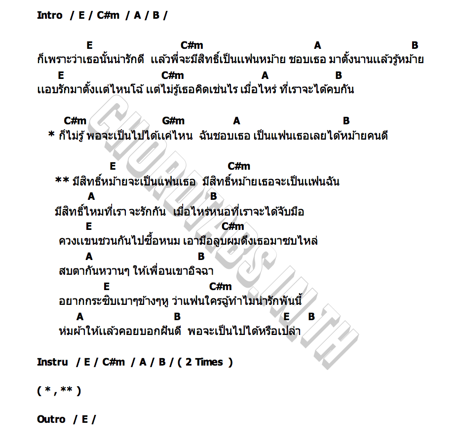 คอร์ด มีสิทธิ์หม้าย ดิว ศตวรรษ