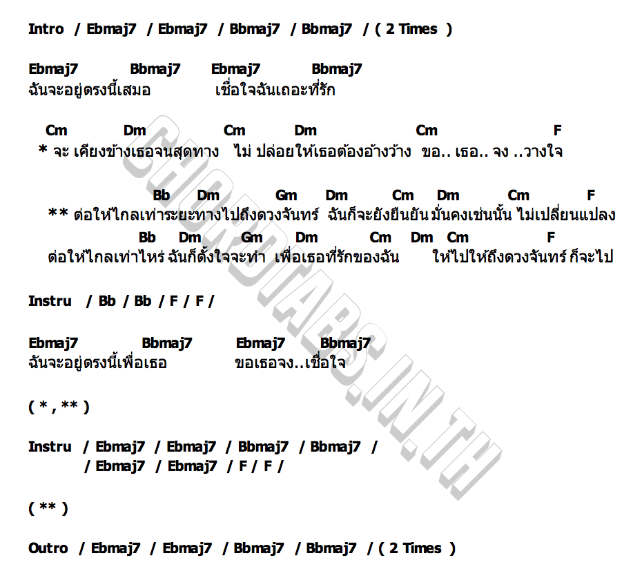 คอร์ด ระยะทางไปถึงดวงจันทร์ คริสติน่า แซ่แต้