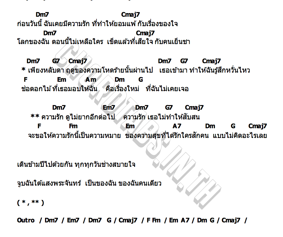 คอร์ด รักไม่ยาก (bossalove) TeyaTaye