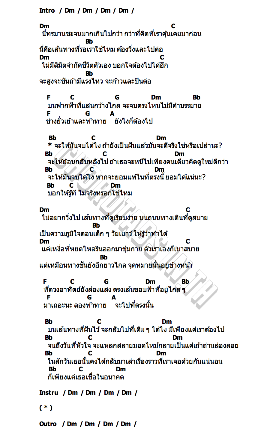 คอร์ด Chouhatsu no Aozora  คำท้าทายที่ปลายฟ้า BNK48