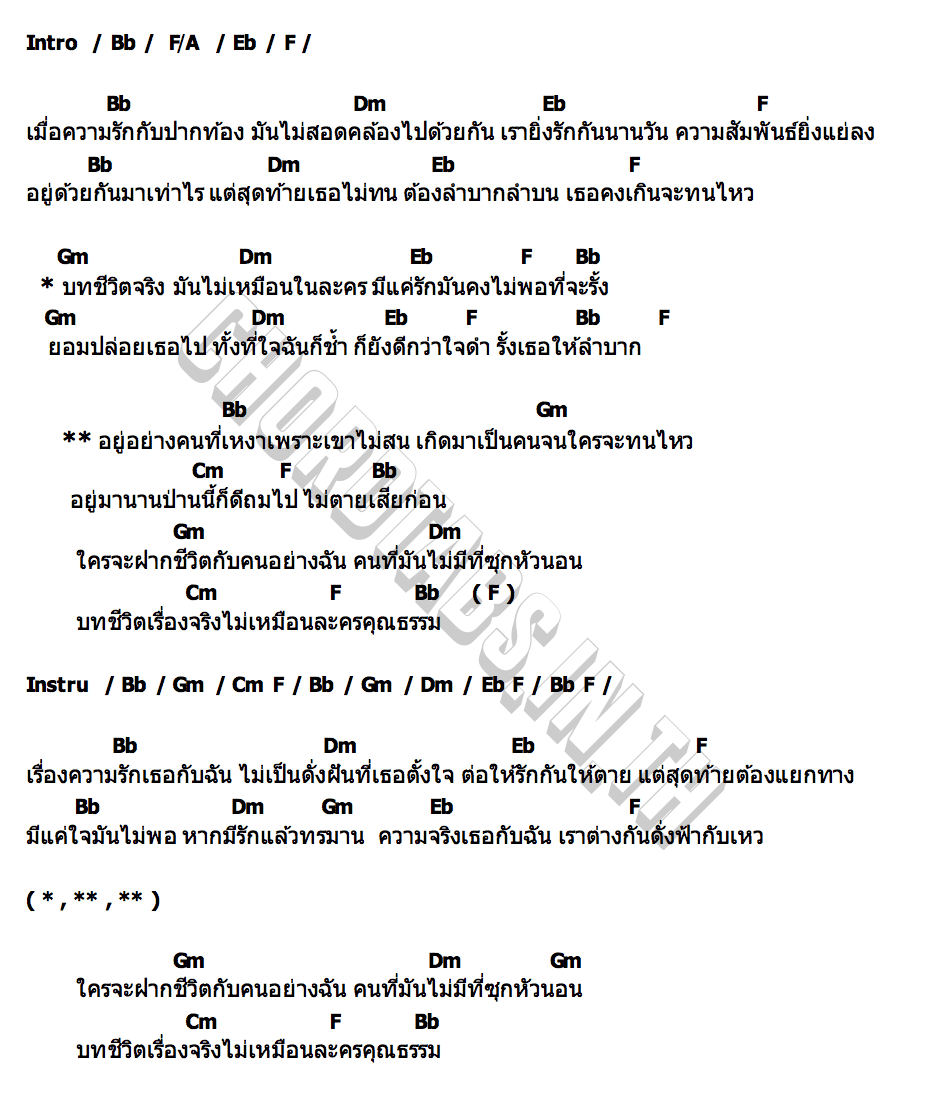 คอร์ด ละครคุณธรรม เฉาก๊วย จีสอง