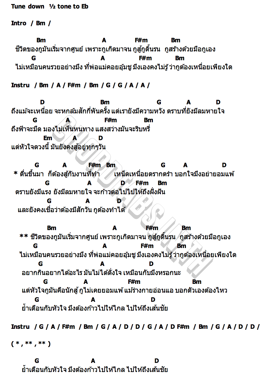 คอร์ด ชีวิตที่เริ่มจากศูนย์ ต้นเอก จรัสรวี