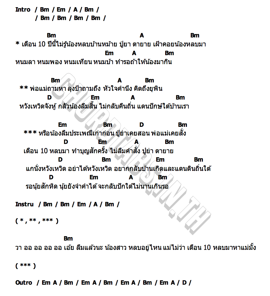 คอร์ด สารทเดือนสิบ เสือสองเล & พายุ สุริยัน