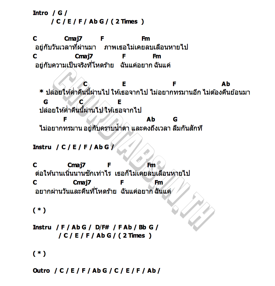 คอร์ด ให้เธอจากไป โจรลอยนวล
