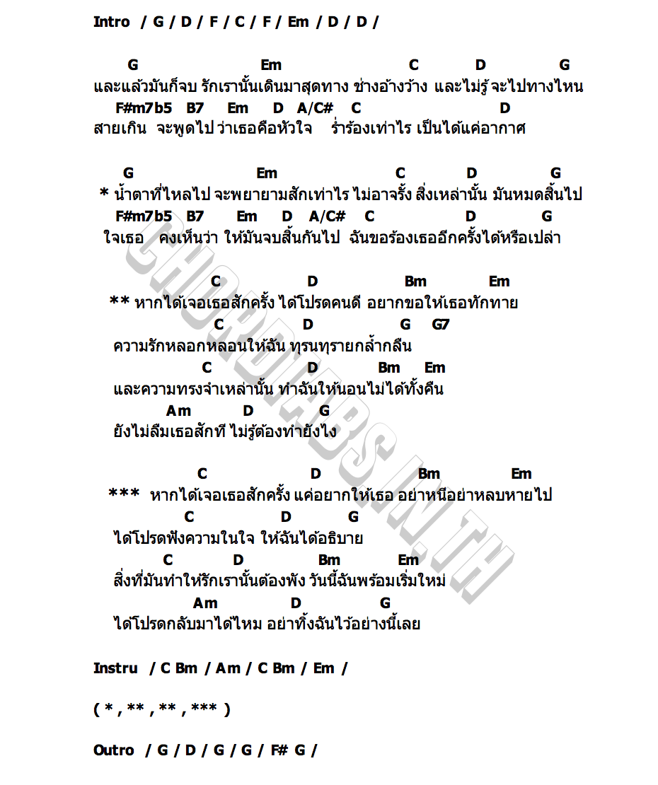 คอร์ด ได้โปรด FIN