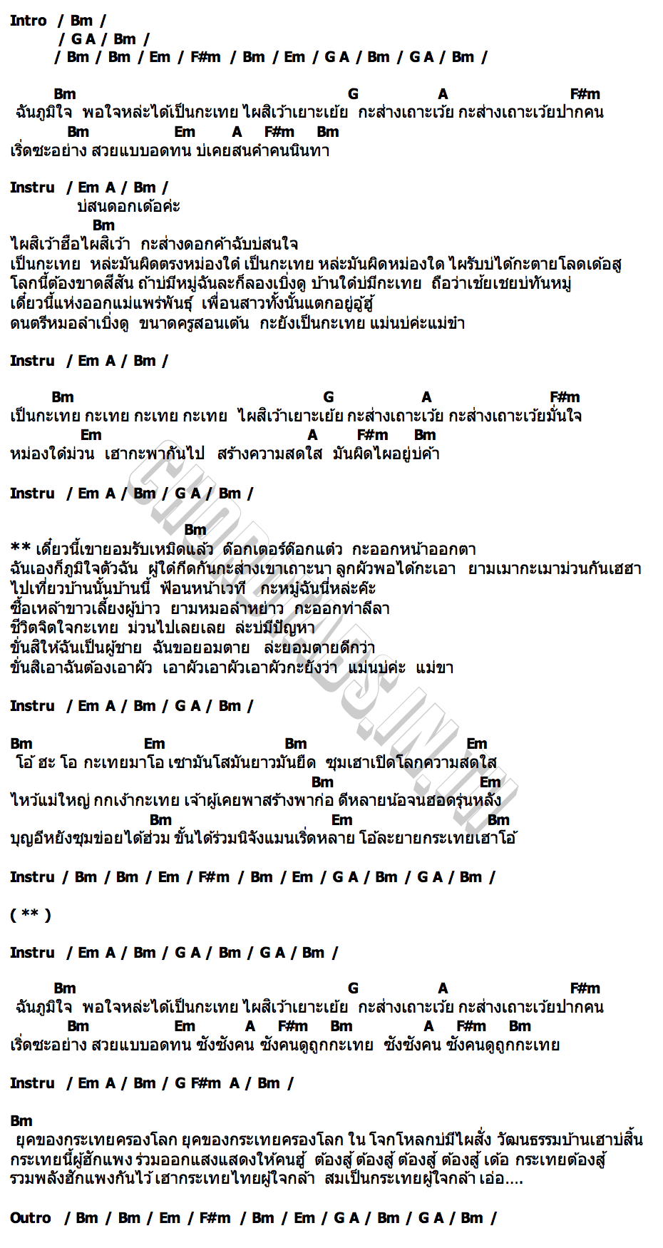 คอร์ด กะเทยประท้วง บิว จิตรฉรีญา
