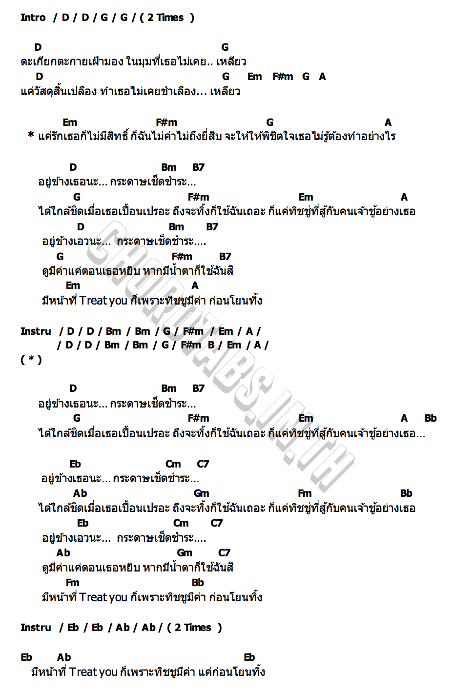 คอร์ด ข้าแค่โดนทิ้ง LITTLE JOHN