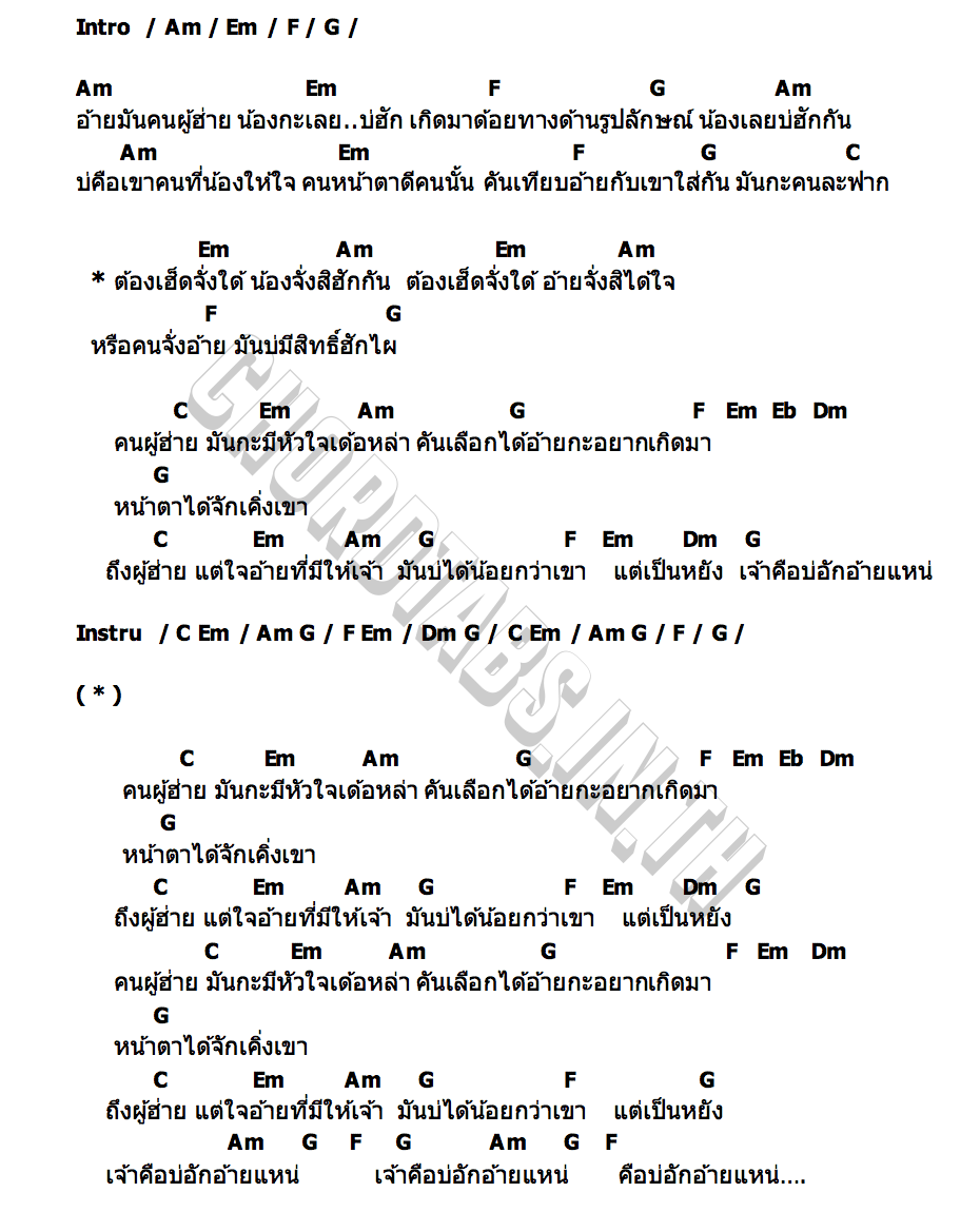 คอร์ด ผู้ฮ่ายพ่ายฮัก เบียร์ พร้อมพงษ์