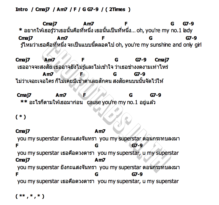 คอร์ด NO.1 LADY MEYOU