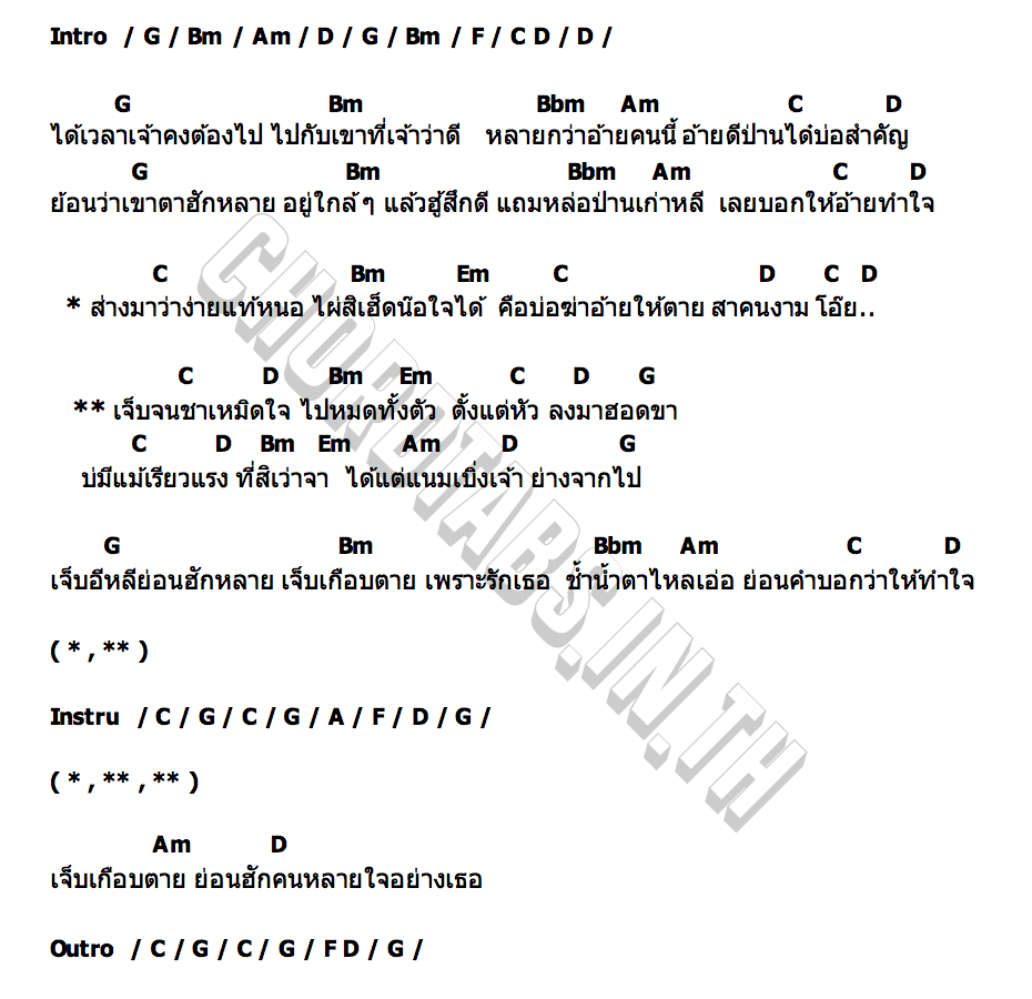 คอร์ด เจ็บจนชา ปาล์ม สกลนคร