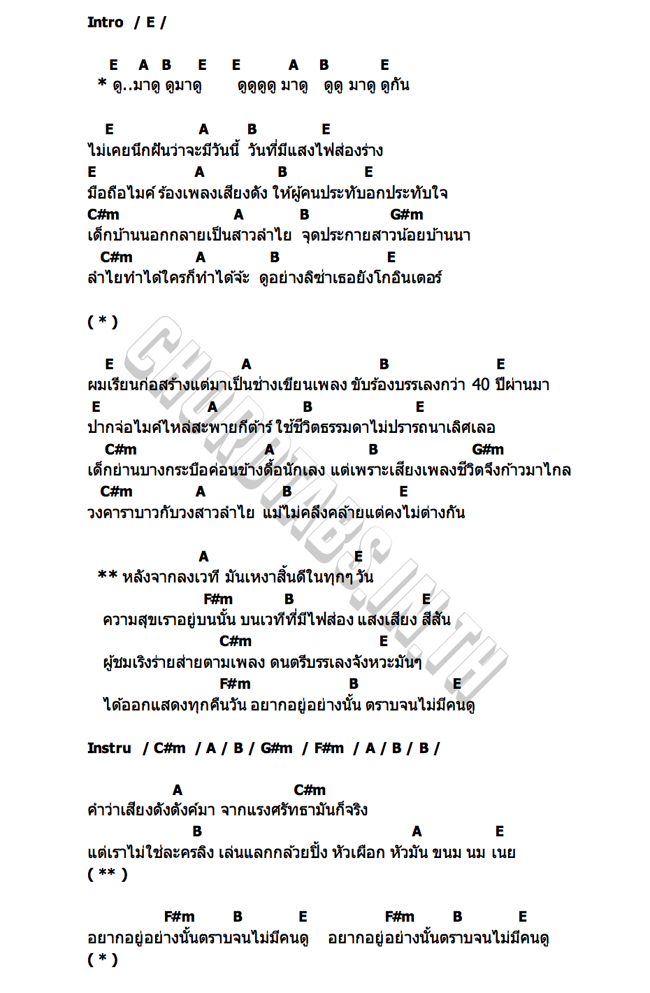 คอร์ด ดูมาดู คาราบาว