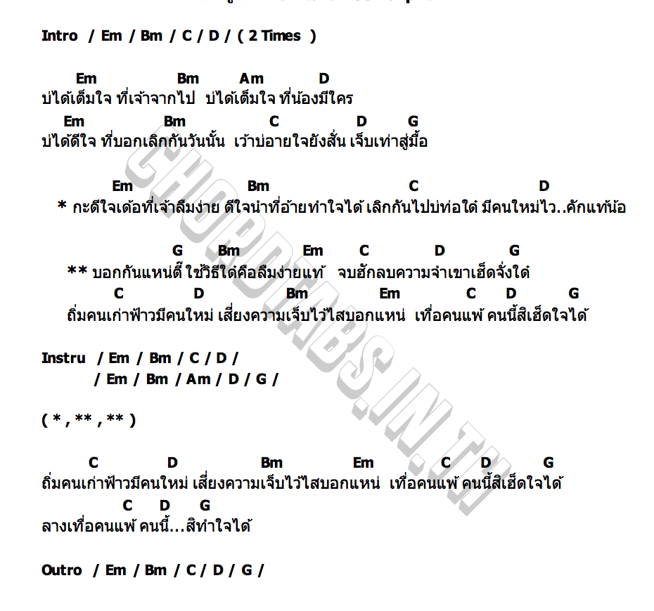 คอร์ด บอกกันแหน่ตี้ จินตหรา พูนลาภ