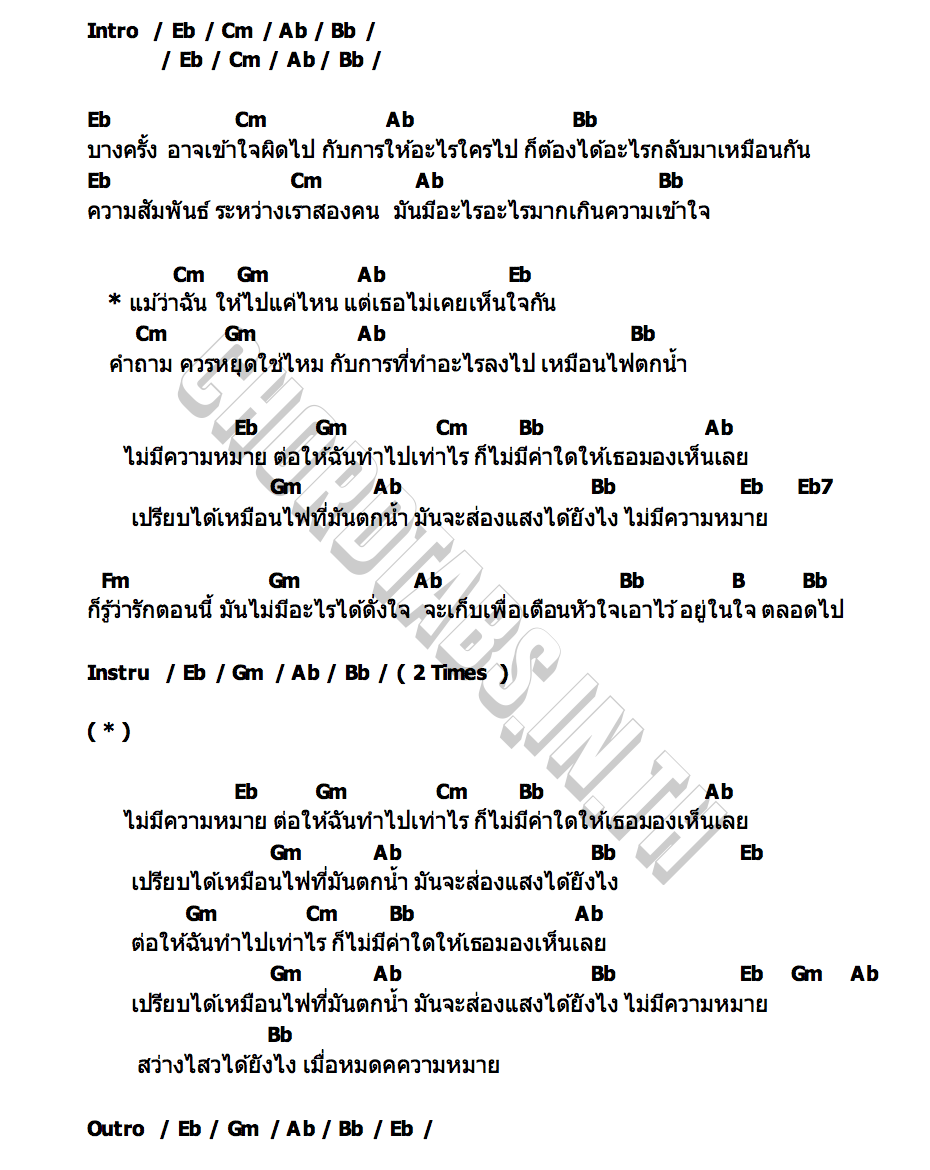คอร์ด ไฟตกน้ำ Ronin