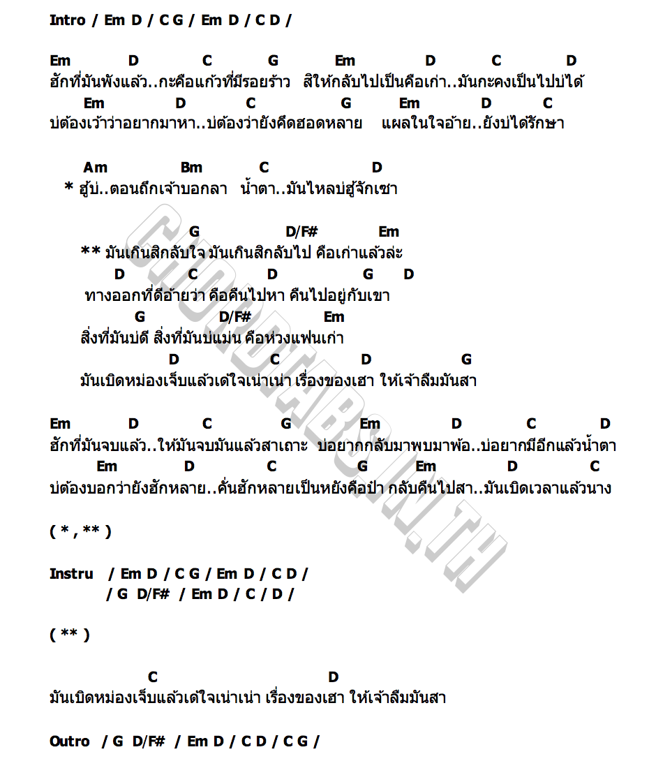 คอร์ด ฮักเกินสิกลับใจ ดิว พีรพล