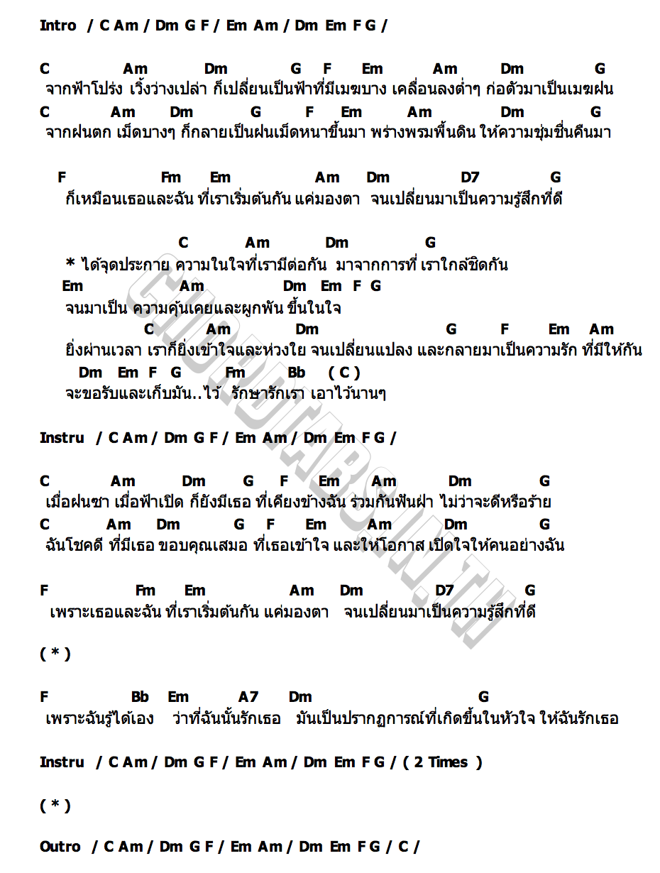 คอร์ด ปรากฏการณ์ความรัก ต้น สุชาติ