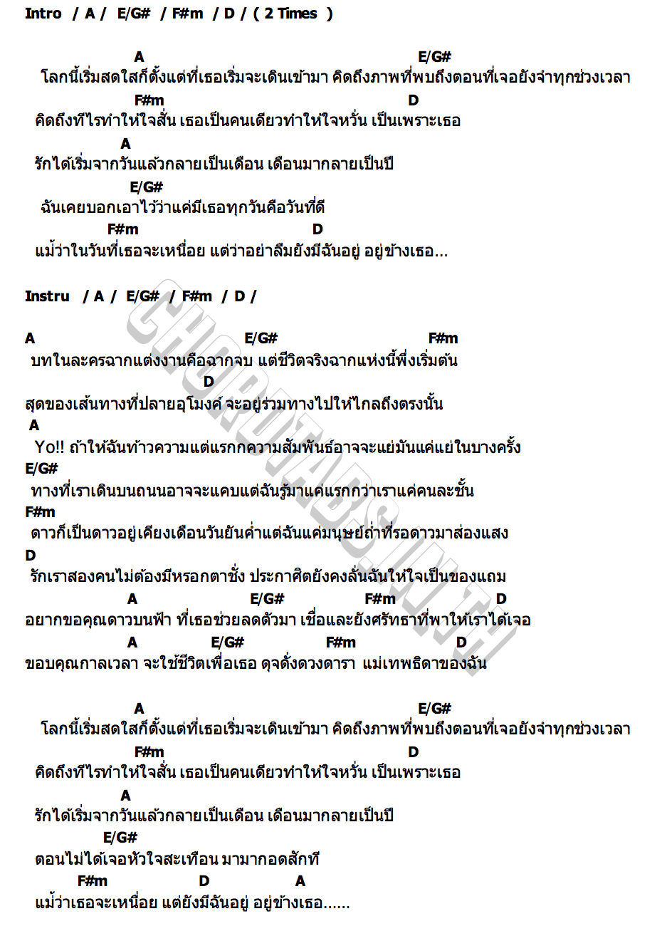 คอร์ด เริ่มต้น (Start) P.A.P BEAT BAND