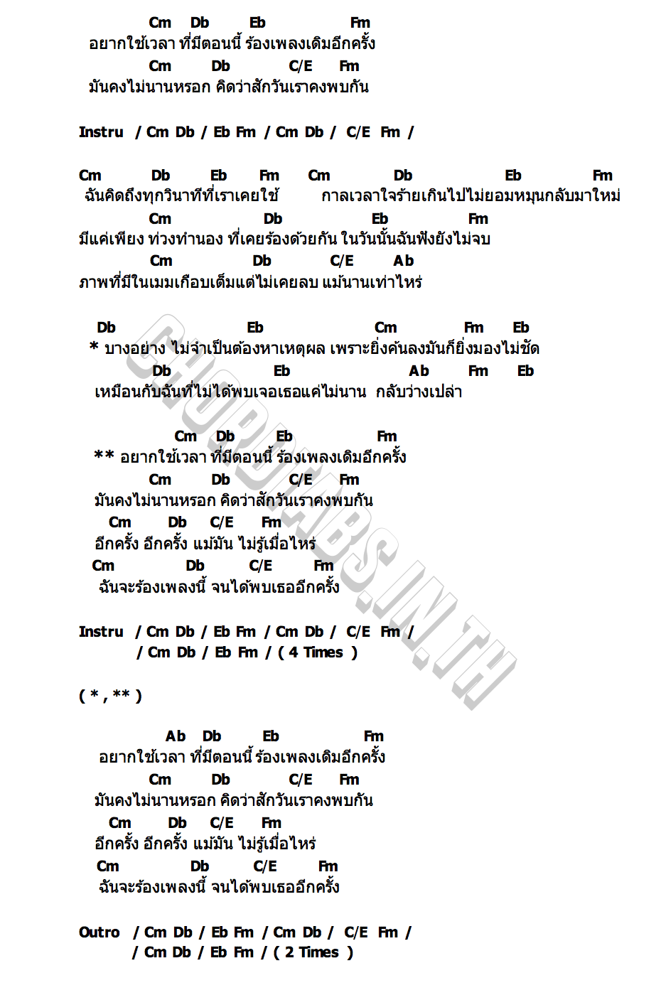 คอร์ด คิดถึงใครให้ร้องเพลงนี้ NINEOKMAI