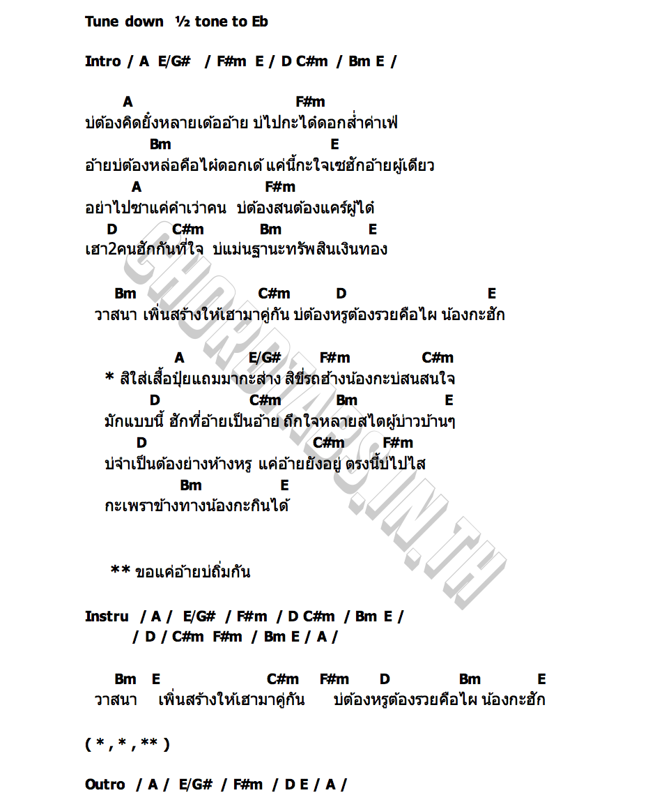 คอร์ด เสื้อปุ๋ยน้องกะฮัก แพร แพรวรรณ