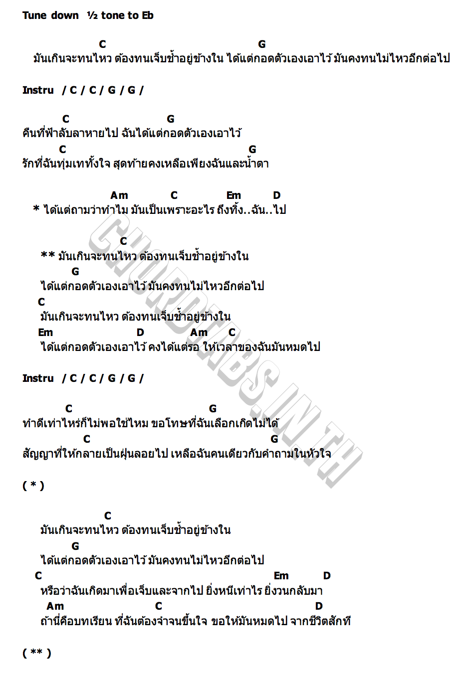 คอร์ด ไม่ไหวว่ะ TOON DEMONTEAR
