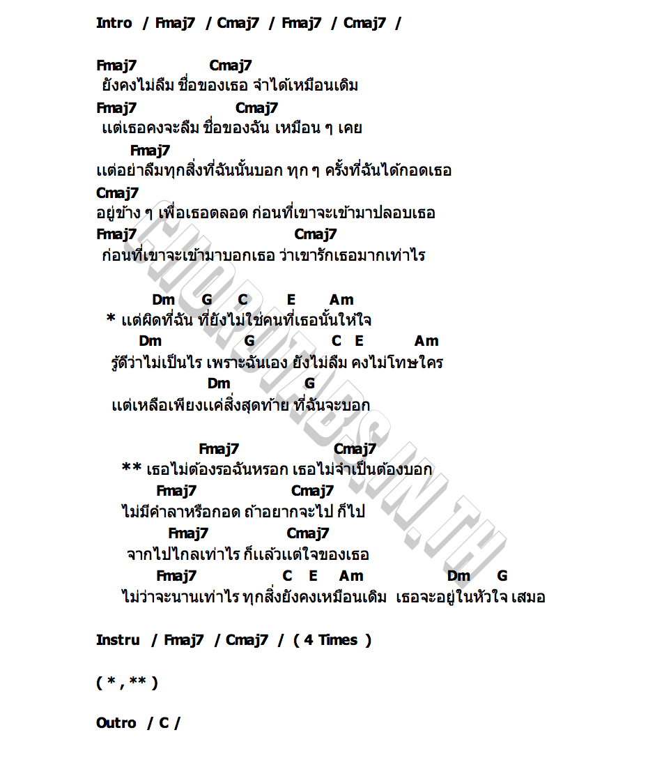 คอร์ด เสมอไป Archy