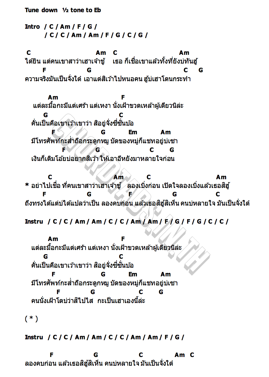 คอร์ด คนบ่เจ้าชู้ ปรีชา ปัดภัย