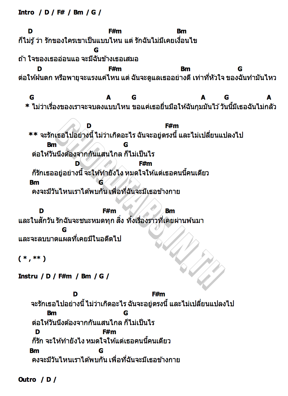 คอร์ด รักก็พอ (No Matter What) SHELLY