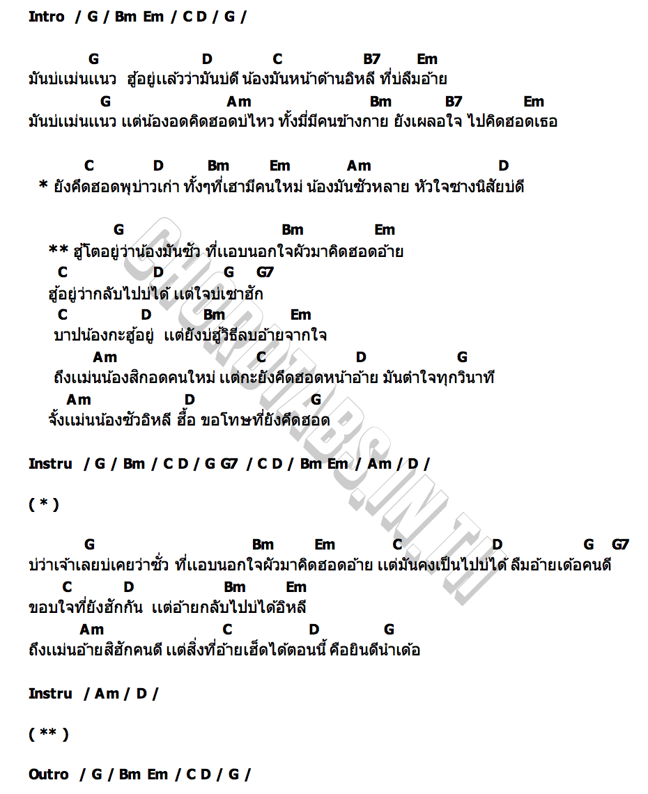 คอร์ด บ่แมนแนว ธัญญ่า อาร์สยาม