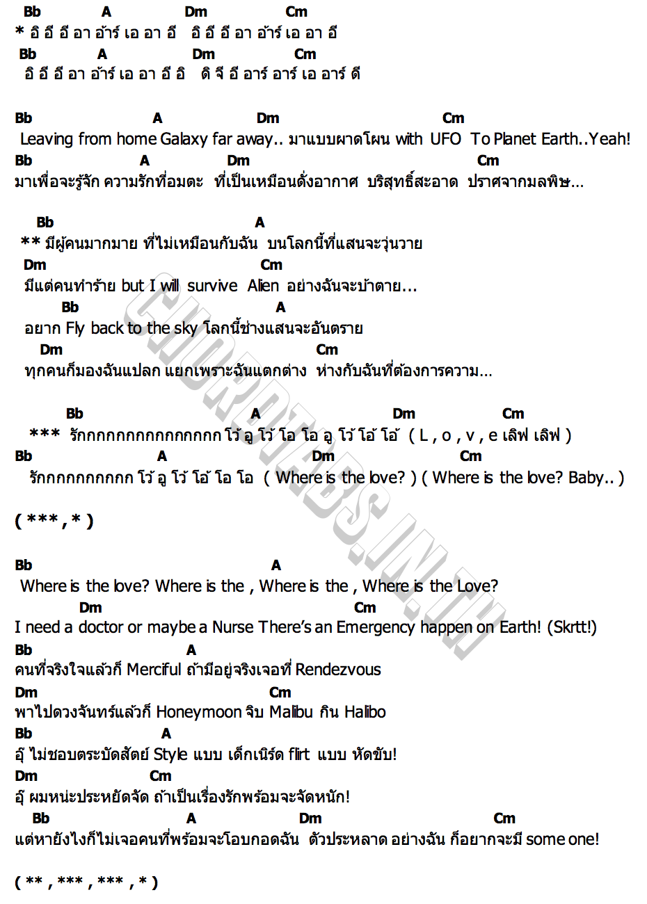 คอร์ด ALIEN D GERRARD