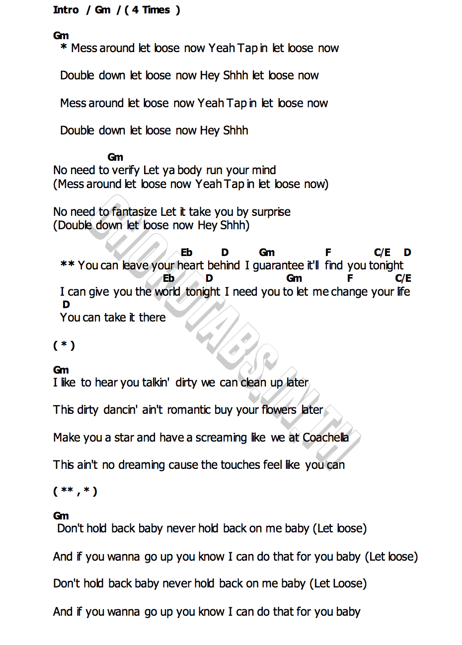 คอร์ด Let Loose Jackson Wang